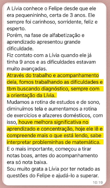 Depoimento real — mãe do Felipe